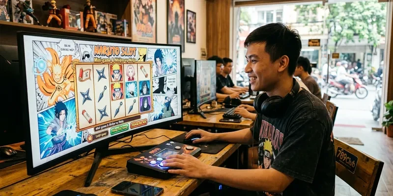 Nét vẽ manga Naruto trong giao diện trò chơi