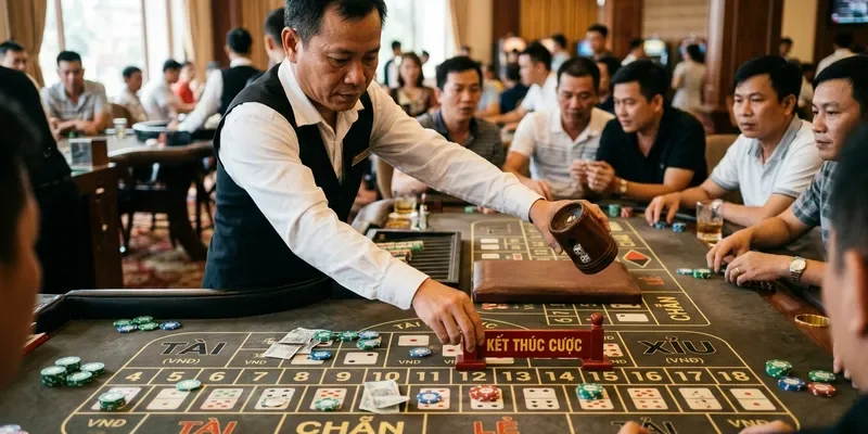 Đóng cổng cược và lắc xí ngầu trên bàn