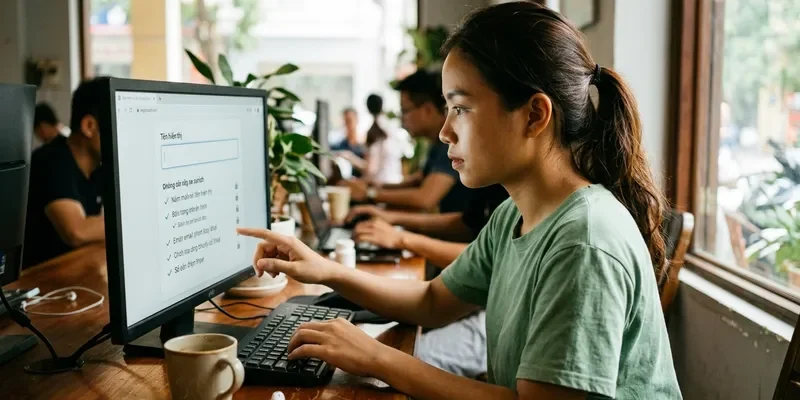 Thiết lập tên hiển thị và chế độ bảo mật